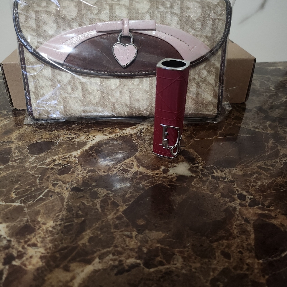 Dior Rouge Lipstick Holder/Case with Silver Accent New - Picture 2 of 8